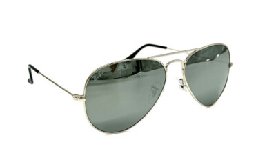 Ray Ban Sunglasses Aviator Silver Mirrored Green G 15 3025 00340 55 mm 