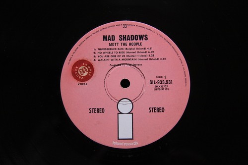 mott the hoople~mad shadows oz 70 pink island sample promo lp