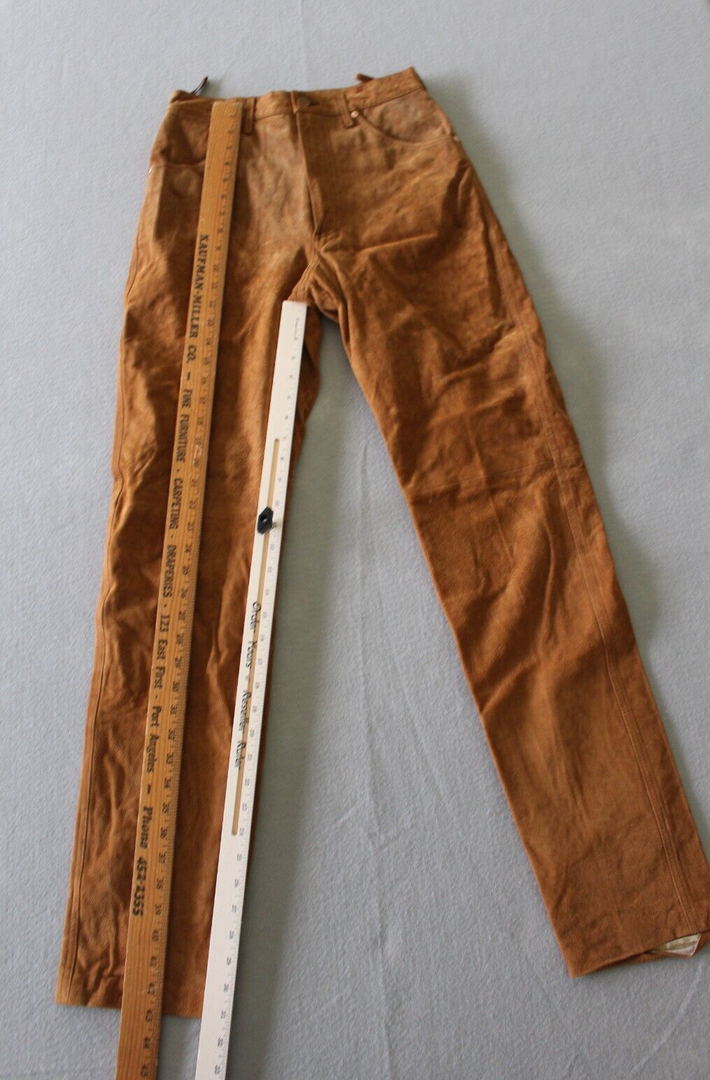 Wranglers Leather Pants Womens 9 Small Jeans Bareback… Gem