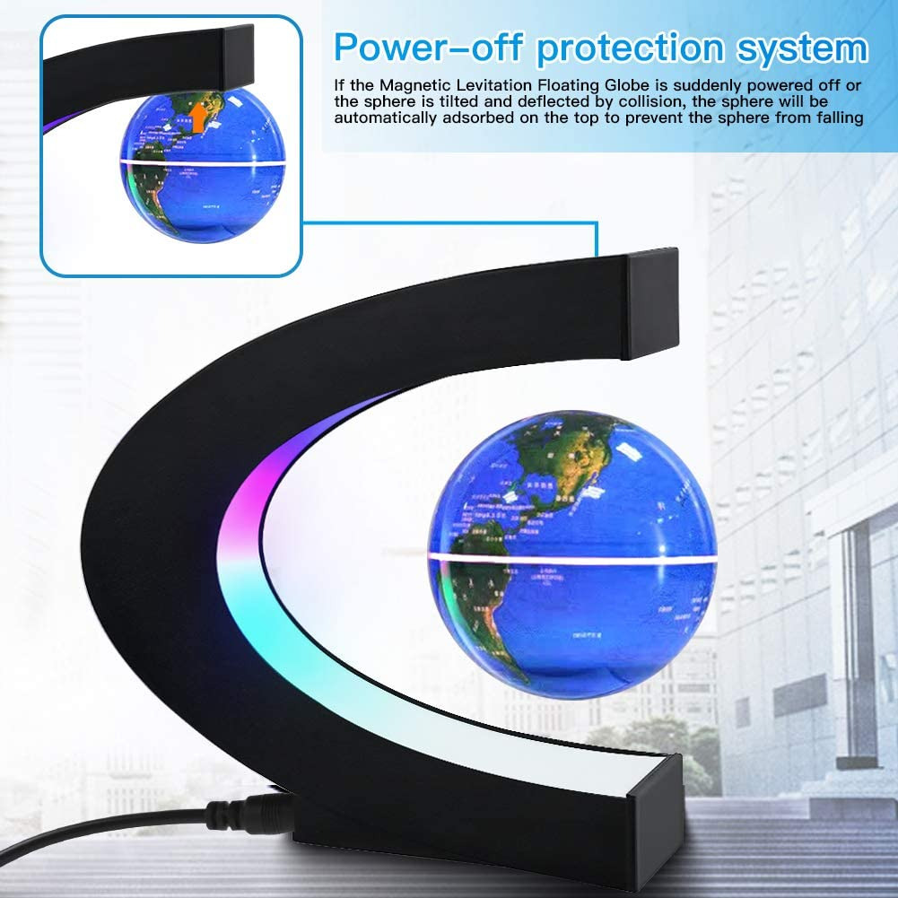 Magnetic Levitation Globe with LED Light, Cool Gadgets Floating