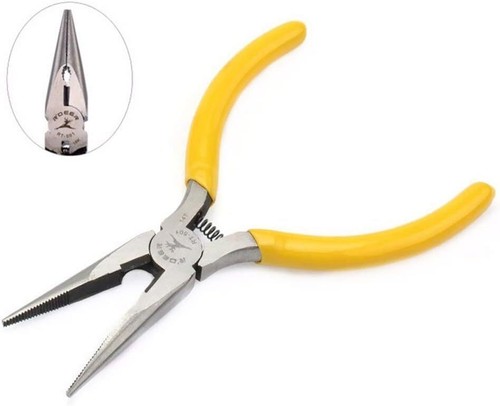 Spring Loaded Needle Nose Pliers 5 Inch Precision Long Reach Nose ...