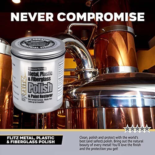 FLITZ Metal, Plastic & Fiberglass Polish 1lb/453g *Dented Can