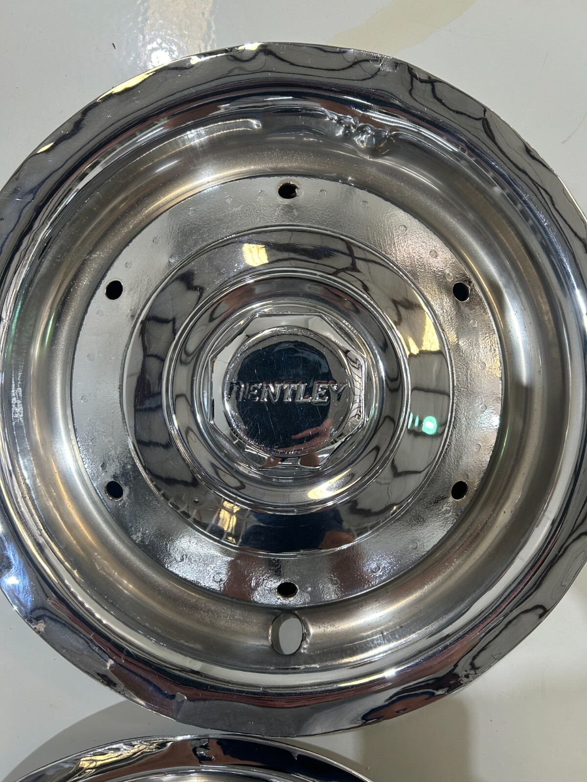 SET OF 4 BENTLEY SILVER CLOUD SOLID HUBCAP ORIGINAL VINTAGE