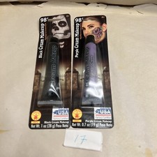 2 Tubes of Cream Stage Makeup Halloween Rubie's Costume .7 oz And 1 Oz