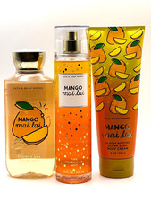 NEW BATH BODY WORKS MANGO MAI TAI BODY WASH SHOWER GEL LOTION  CREAM GIFT SET