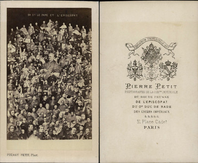 Pierre Petit, Paris, Vintage Episcopate Mosaic Albumen Print CDV. CDV, strip