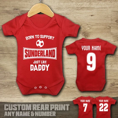Sunderland - Born to Support - Baby Vest Suit Grow