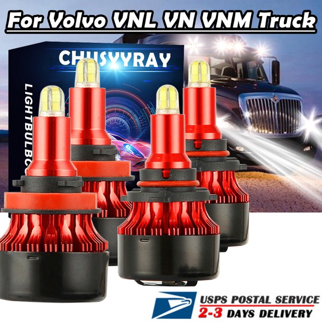 LED Headlight Bulbs For Volvo VNL VN VNM Truck 200 300 430 630 670 730 780 0415 eBay