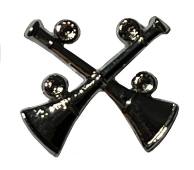Lot of 24 Fire Captain Cross Bugles Silver Motorcycle Hat Cap Lapel Pin POS-323
