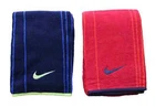 Nike Striped Jacquard Towels 2 Pack Large Midnight Navy & Gym Red