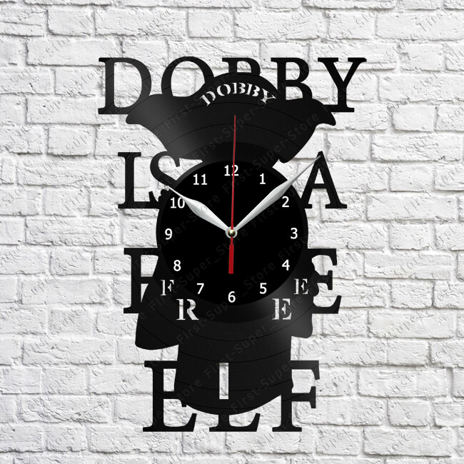 Dobby Harry Potter Vinyl Record Wall Clock Decor Home Fan Ar