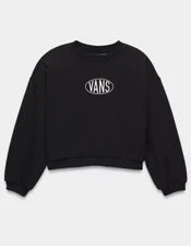 Brand New Vans Kids Name Drop Loose Crew Sweater Black Size (M10-12)