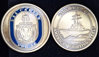 DDG-64 USS CARNEY ''American Fighting Steel'' - Navy Challenge Coin