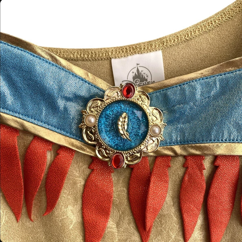 Vestido Disfraz Princesa Pocahontas Disney Store, Talla 13 Foto 4 de 4