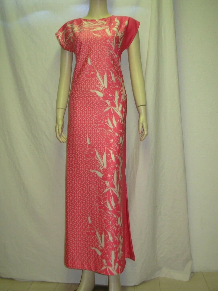 YOLENE Robe longue Rose Vintage (M) 052 - Photo 1/4