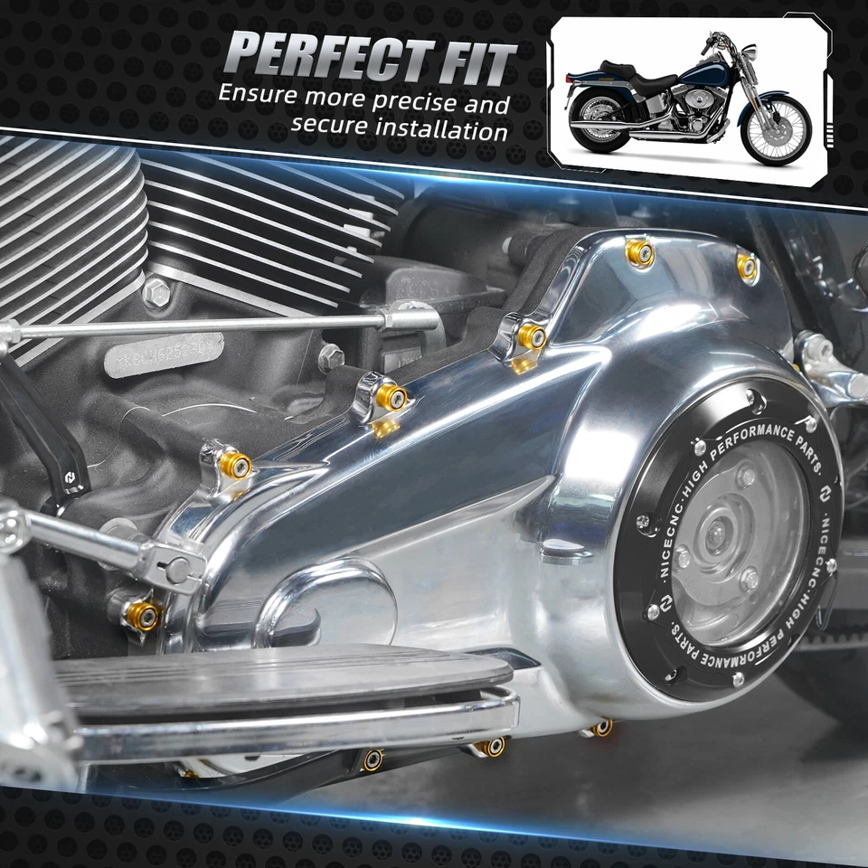 Set 1/4" Bolt Cover Kits Dress Kit For Harley CVO Limited FLHTKSE 2017-2020 2021 Foto 2 de 4