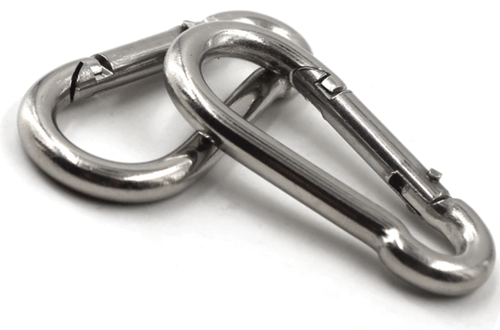 Kleine CARABINA CLIPS Karabinerhaken Karabinerclip, 5mm x 50mm lang, Zug 100kg - Bild 3 von 3