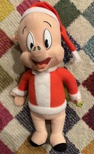 Looney Tunes Porky Pig Santa Claus Christmas Xmas Plush