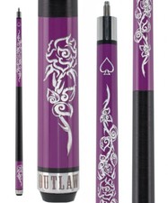 Outlaw OL44 Pool Cue - Desert Rose Purple and White
