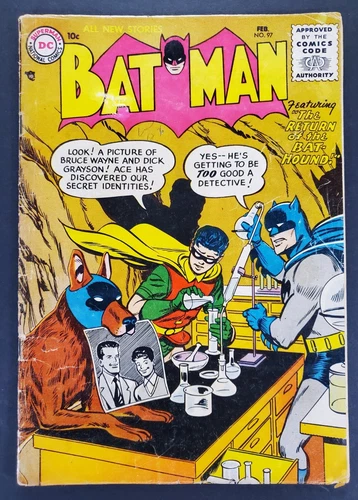 Batman #97 2nd Appearance Ace the Bat-Hound DC Comics 1956