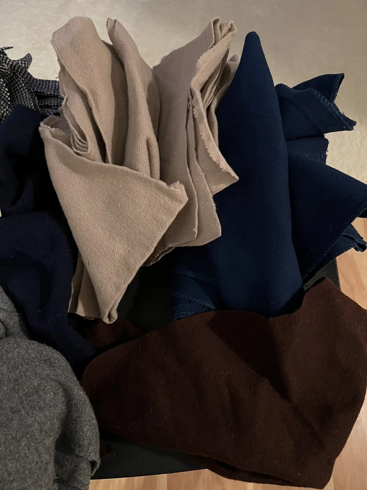 Wool Fabric Remnants 2 lbs of Assorted colors and Sizes - Image 4 of 4