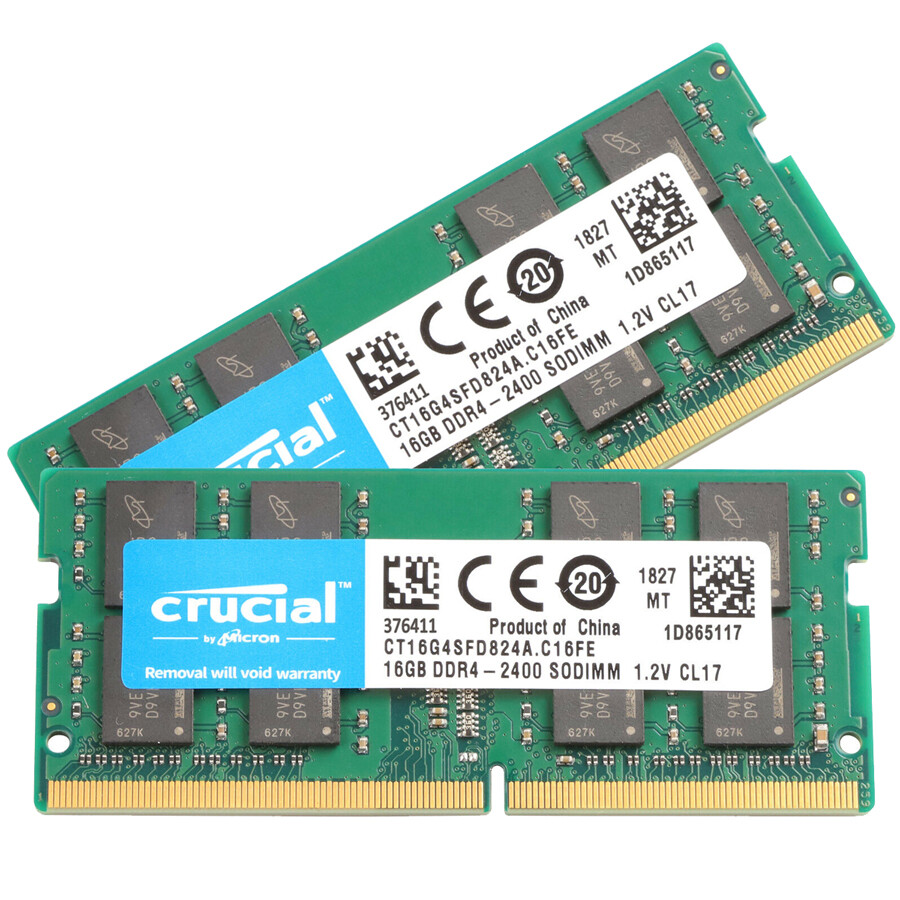 Crucial kit 32GB (2* 16GB) 2RX8 PC4-19200 DDR4 2400MHz RAM SODIMM