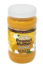 Aloha Creamy Coconut Flavored Peanut Butter 8 oz. Jar Made in Hawaii