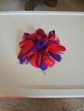 Red  Purple Fascinator