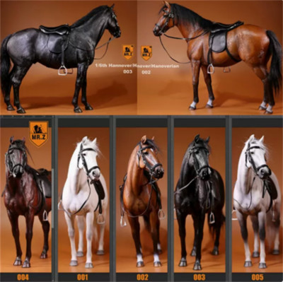 Mr.Z Hannover 1/6 Warmblood Horse Simulation Animal Model Resin Figure W/Harness