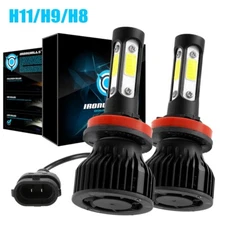 H11 H8 H9 LED Headlight Kit High Low Beam Bulb Super Bright 6500K White 360000LM