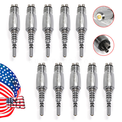 10*KAV Style Dental 4Hole LED Quick Coupler for Fiber Optic High Speed Handpiece