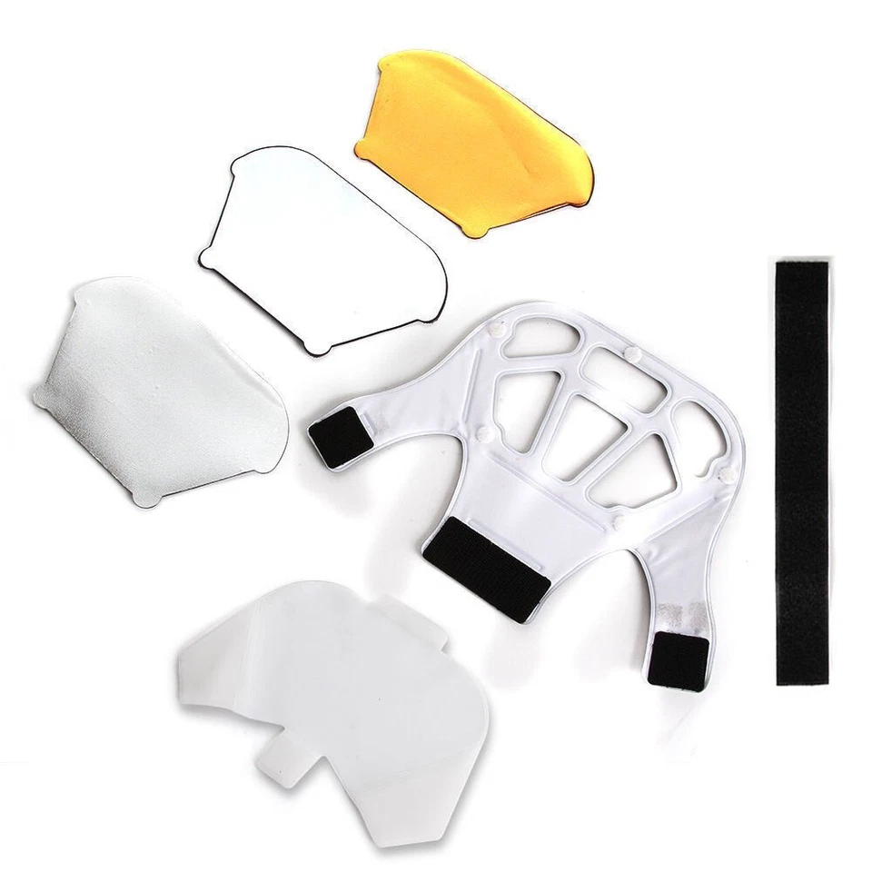 Speedlite Diffuser Flash Light Bounce Diffuser With 3 Color Reflector Board - Image 3 of 4