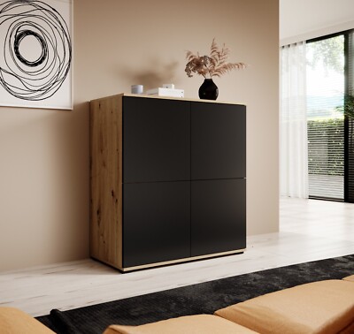 Sideboard Aufbewahrungsschrank 4-türige Kommode auf niedrigen Beinen Masimo