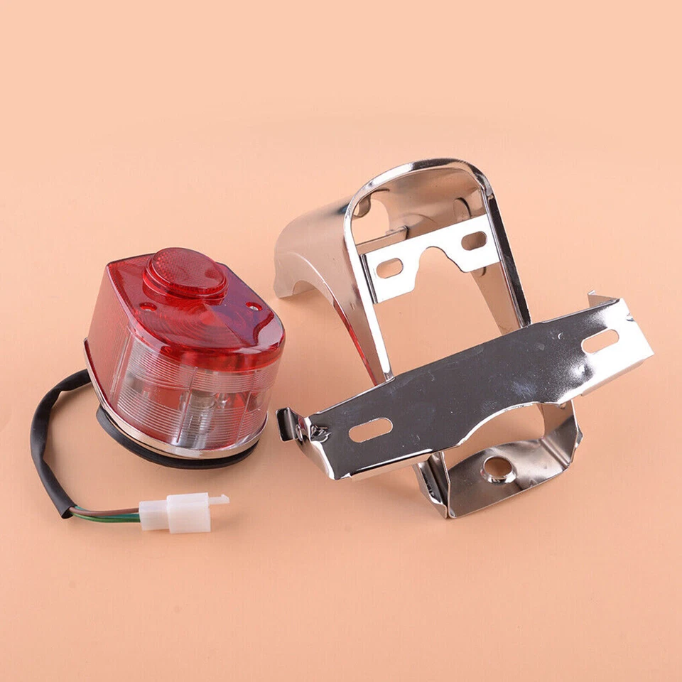 Rear Brake Tail Light w/ Bracket Set For Honda ST70 DAX ST50 ST90 CT50 CT70 - Image 4 of 4
