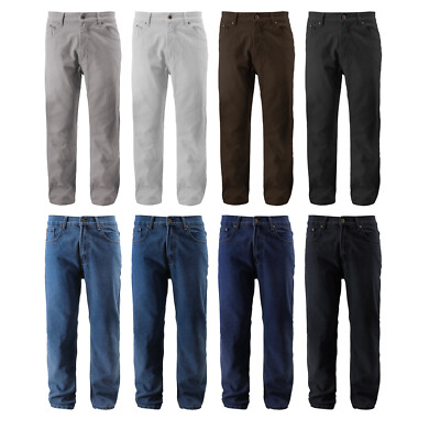 Men's Casual Straight Leg Quality Work Jeans Cotton Comfort Fit Denim Pants