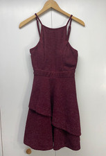Women's Speechless Sparkly Maroon Sleeveless Homecoming Holiday Dress Sz 7