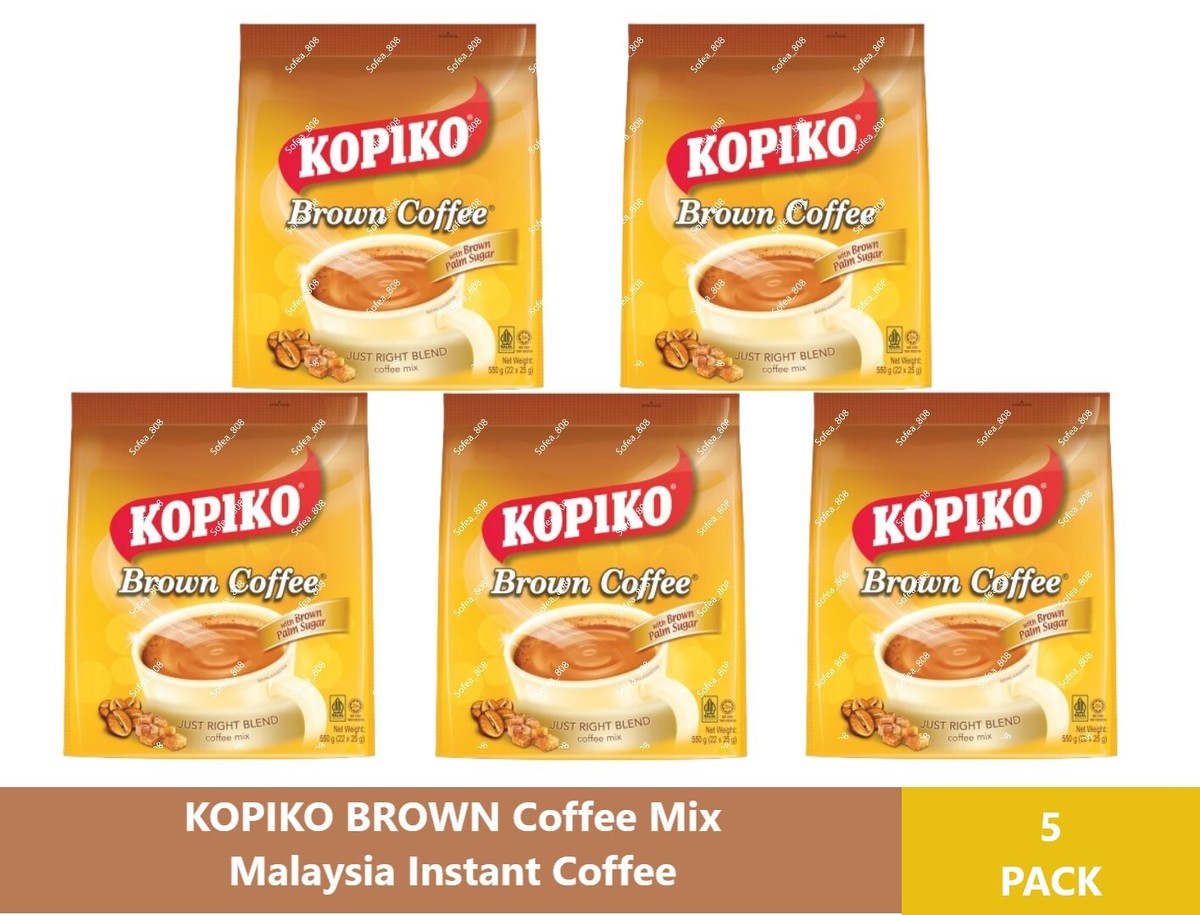5 x KOPIKO BROWN Asian Coffee Mix Malaysia Instant Coffee 550g