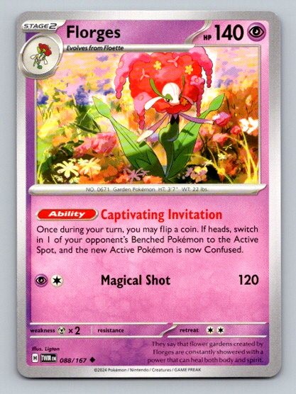 2024 Pokemon Card SV06: Twilight Masquerade Florges 88/167