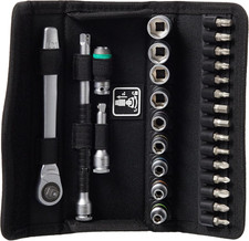 Wera 05004018001 8100 SA 8 Zyklop Metal Ratchet Set with Switch Lever, 1/4" Driv