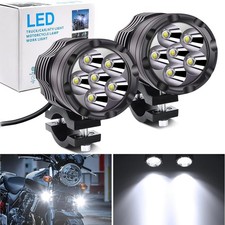 Motorcycle Fog Lights with 1inch Tube Bar Brackets, 2.5" Motorcycle Auxiliary...