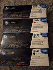 Set of 4 HP LaserJet 304A Genuine HP Toner CC530A CC531A CC532A CC533A