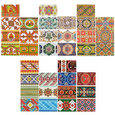 Set of 5 Sheets of Easter Egg Wraps Decorate 35 Eggs Heat Shrink Sleeves