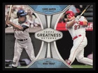 Hank Aaron / Mike Trout Greatness Returns 2019 Topps #GR-14 Baseball Card NM