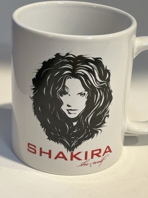 SHAKIRA SHE WOLF COFFEE MUG CUP TEA 2 SIDED 2011