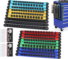 18-piece Magnetic Socket Holder Organizer Set Holds 240 Sockets Heavy Duty 1