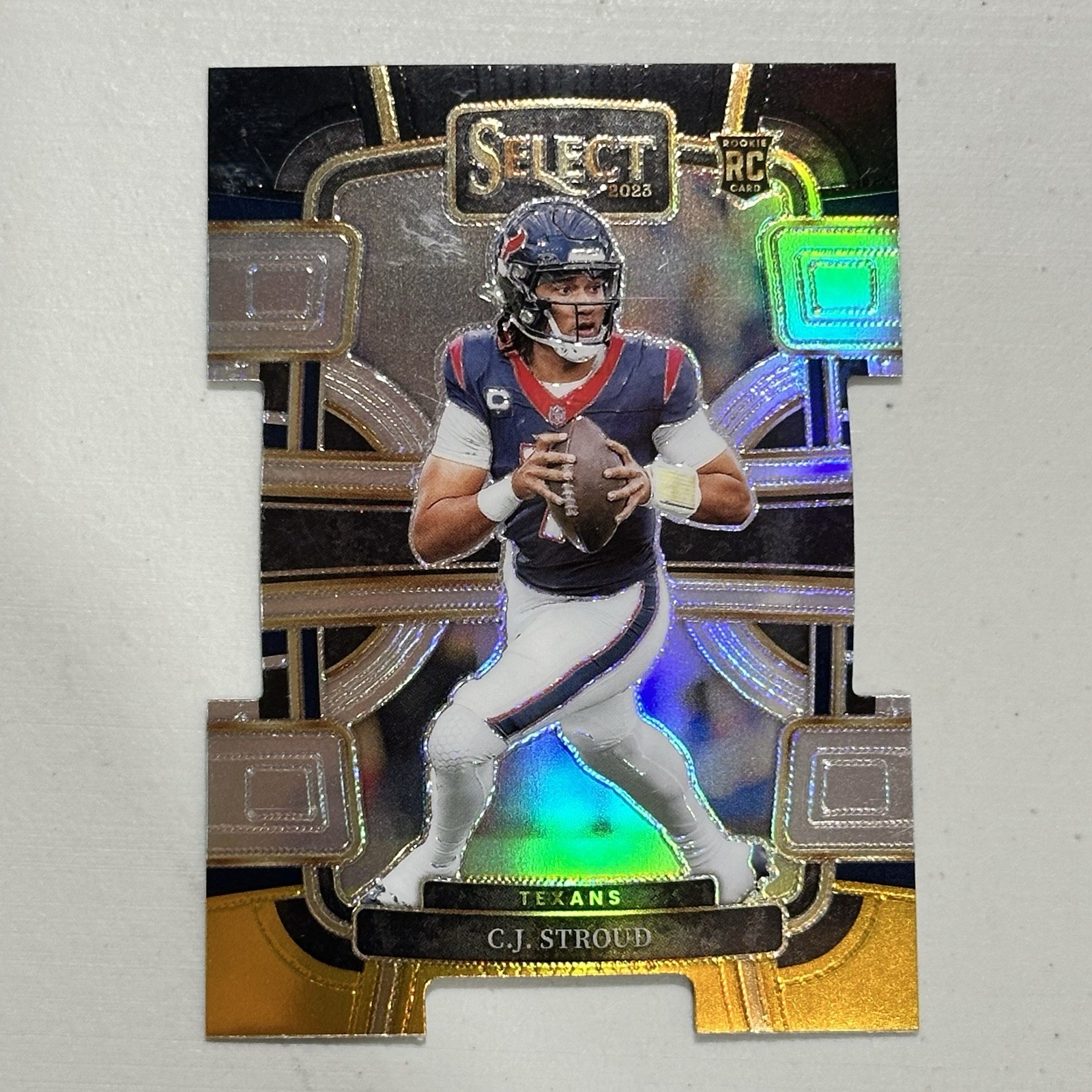 2023 Panini Select Concourse CJ Stroud Black & Gold Die Cut #41 Texans RC