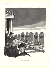 Original Punch Cartoon Druck "Die Warnung" 1960 Genfer Abrüstungskonferenz