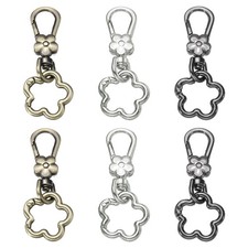 6Pcs Metal Swivel Lobster Clasp Keychains Quick Release Silver/Silver/Bronze