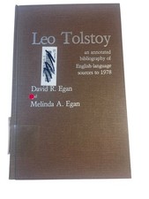 Leo Tolstoy Annotated Bibliography English Sources 1978 Egan 1979 Scarecrow