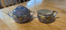Japanese Vintage Lusterware Creamer and Sugar Bowl Set
